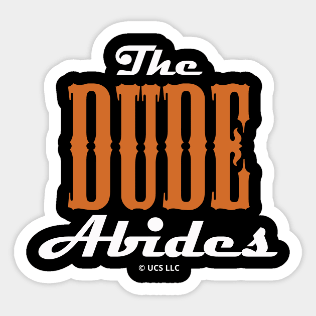 The Dude Abides (The Big Lebowski) Sticker by Movie Vigilante